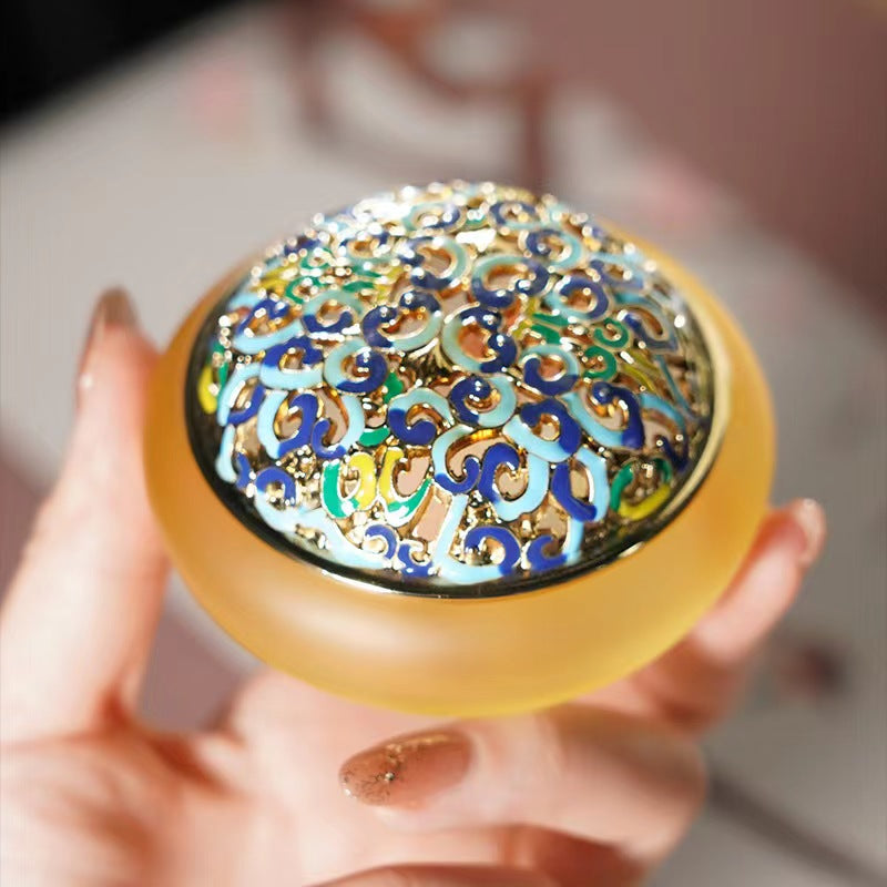 Cloisonne Gilt Ancient Glass Incense Burner