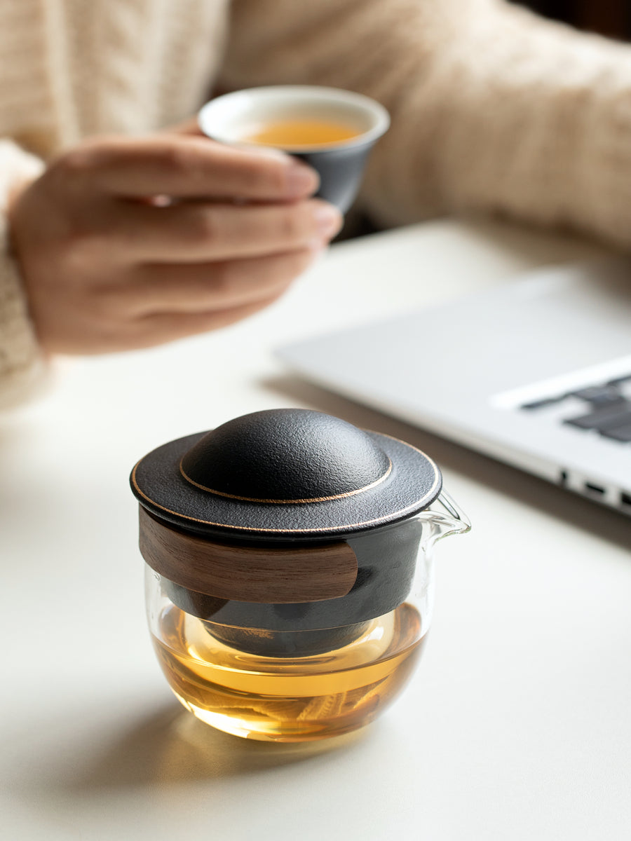 Star Flying Saucer One Pot Three Cup Travel Tea Set