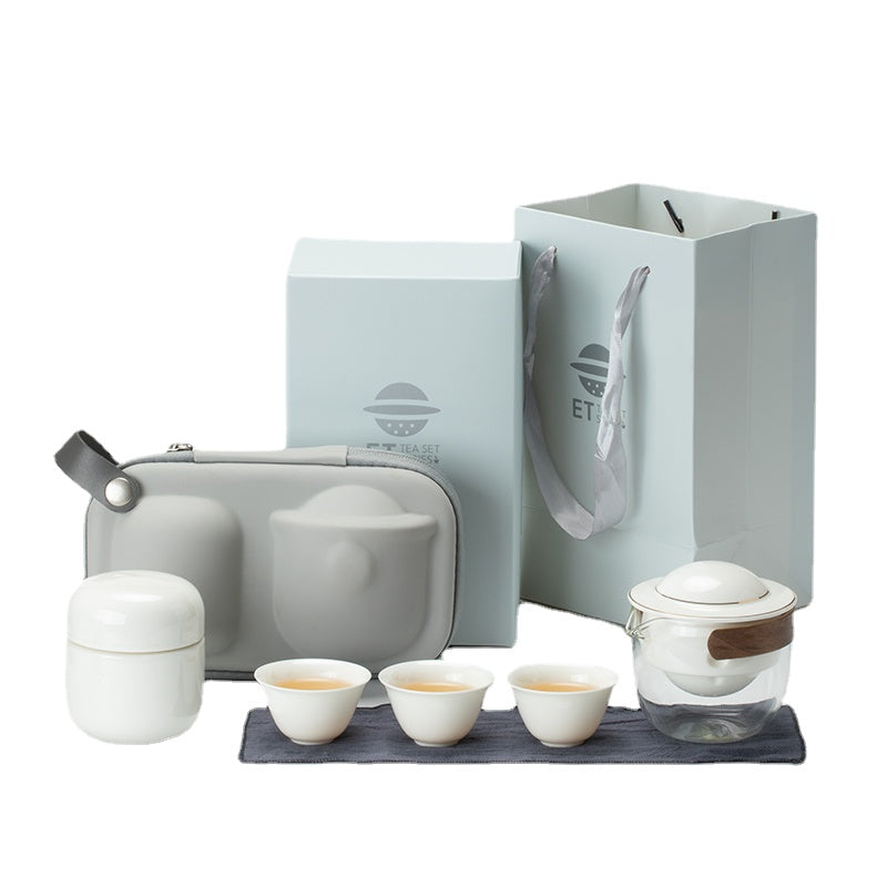 Star Flying Saucer One Pot Three Cup Travel Tea Set