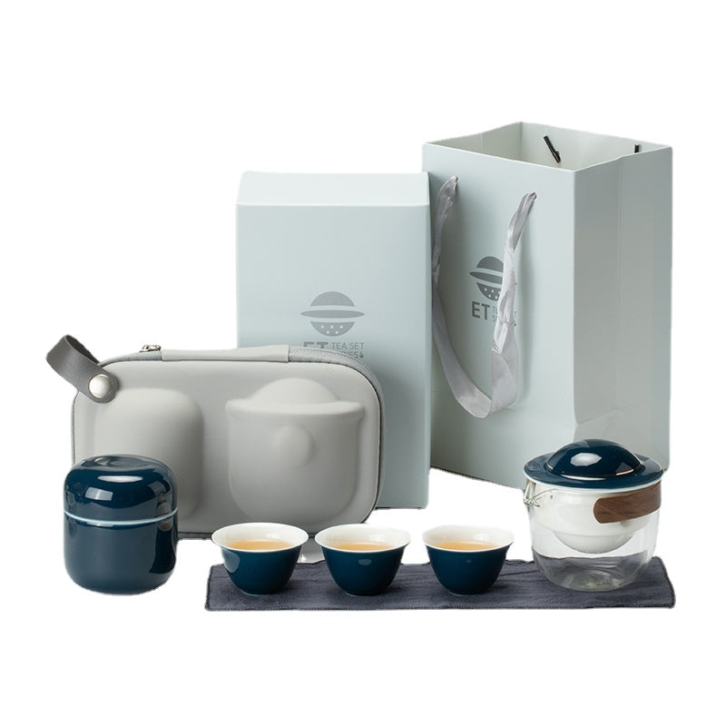 Star Flying Saucer One Pot Three Cup Travel Tea Set