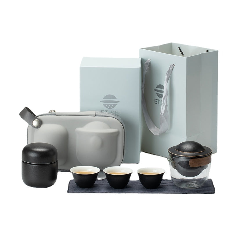 Star Flying Saucer One Pot Three Cup Travel Tea Set