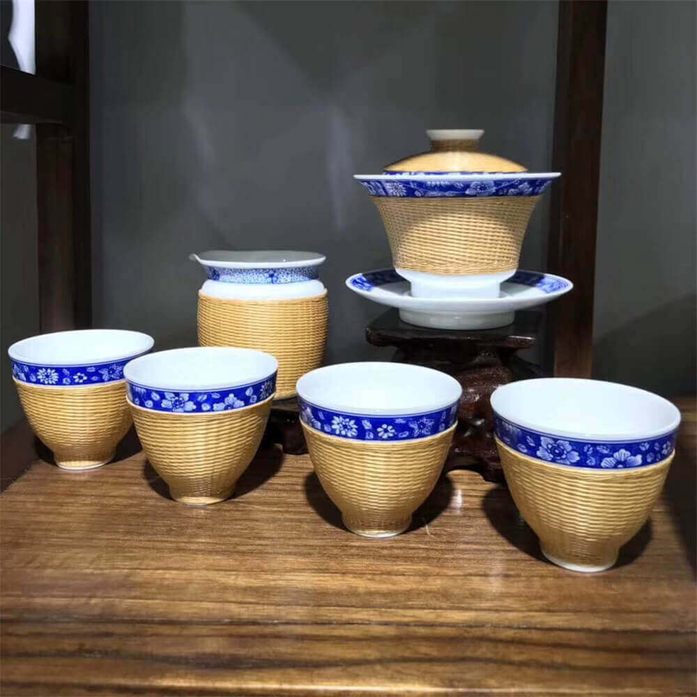 High grade bamboo kungfu tea set