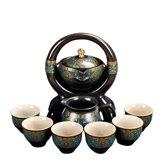 Wisteria Flower One Pot Six Cups Tea Set