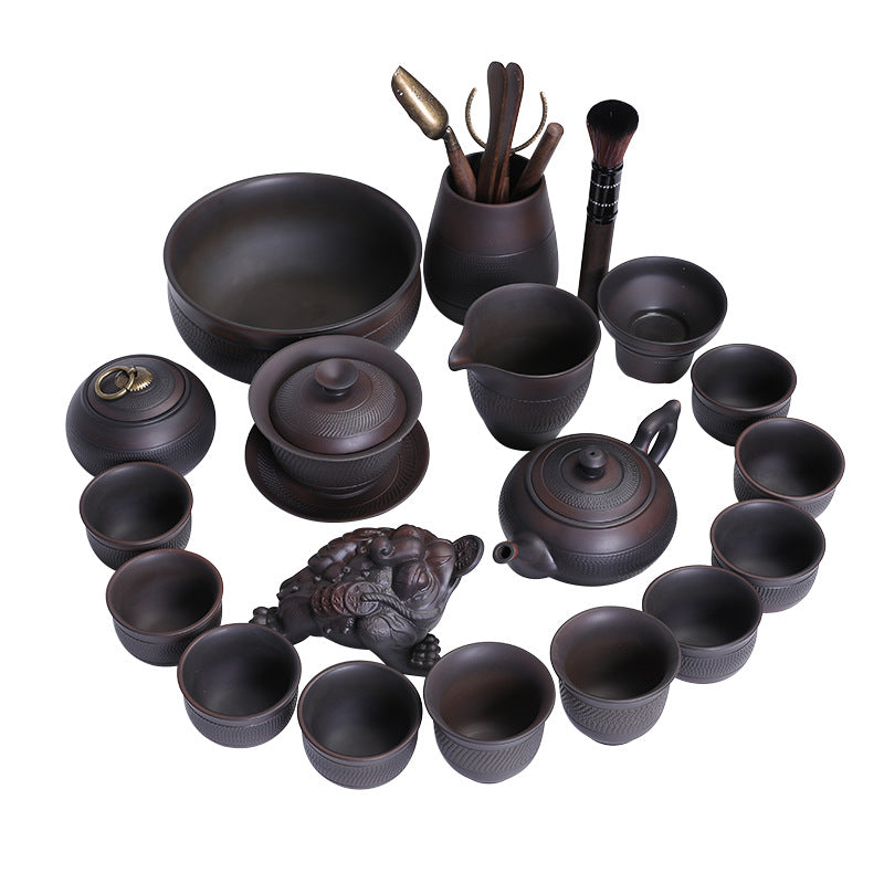 Collection Grade Jianshui Purple Pottery Vintage Tea Set