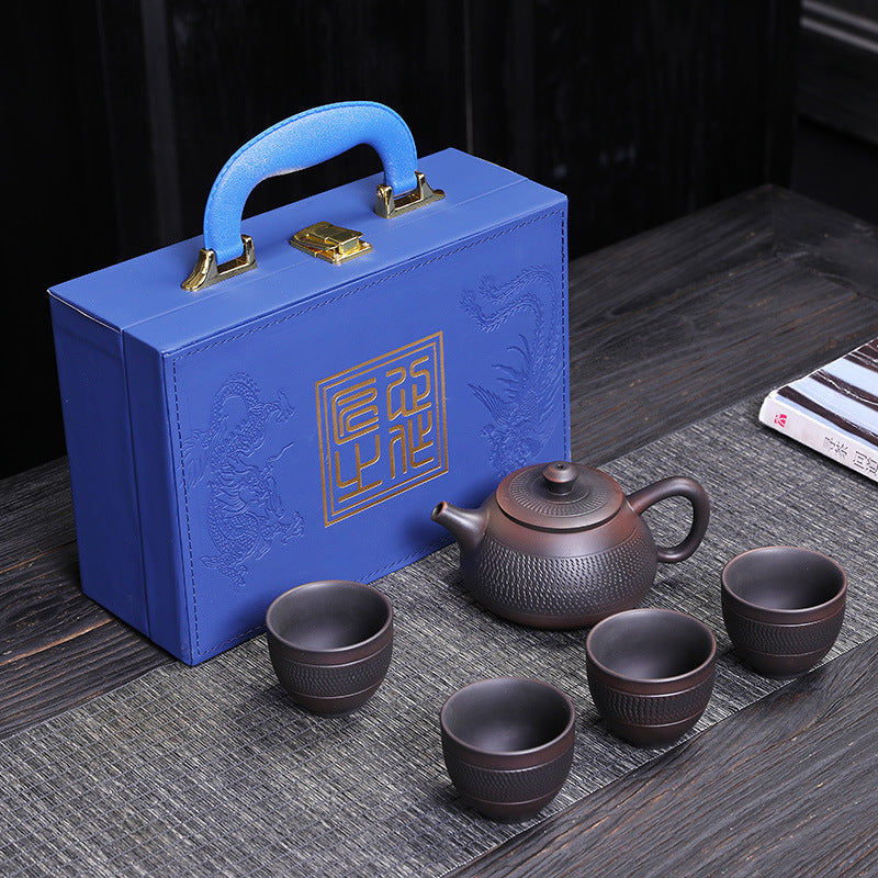 Jianshui Purple Pottery Portable Outdoor Travel Tea Set