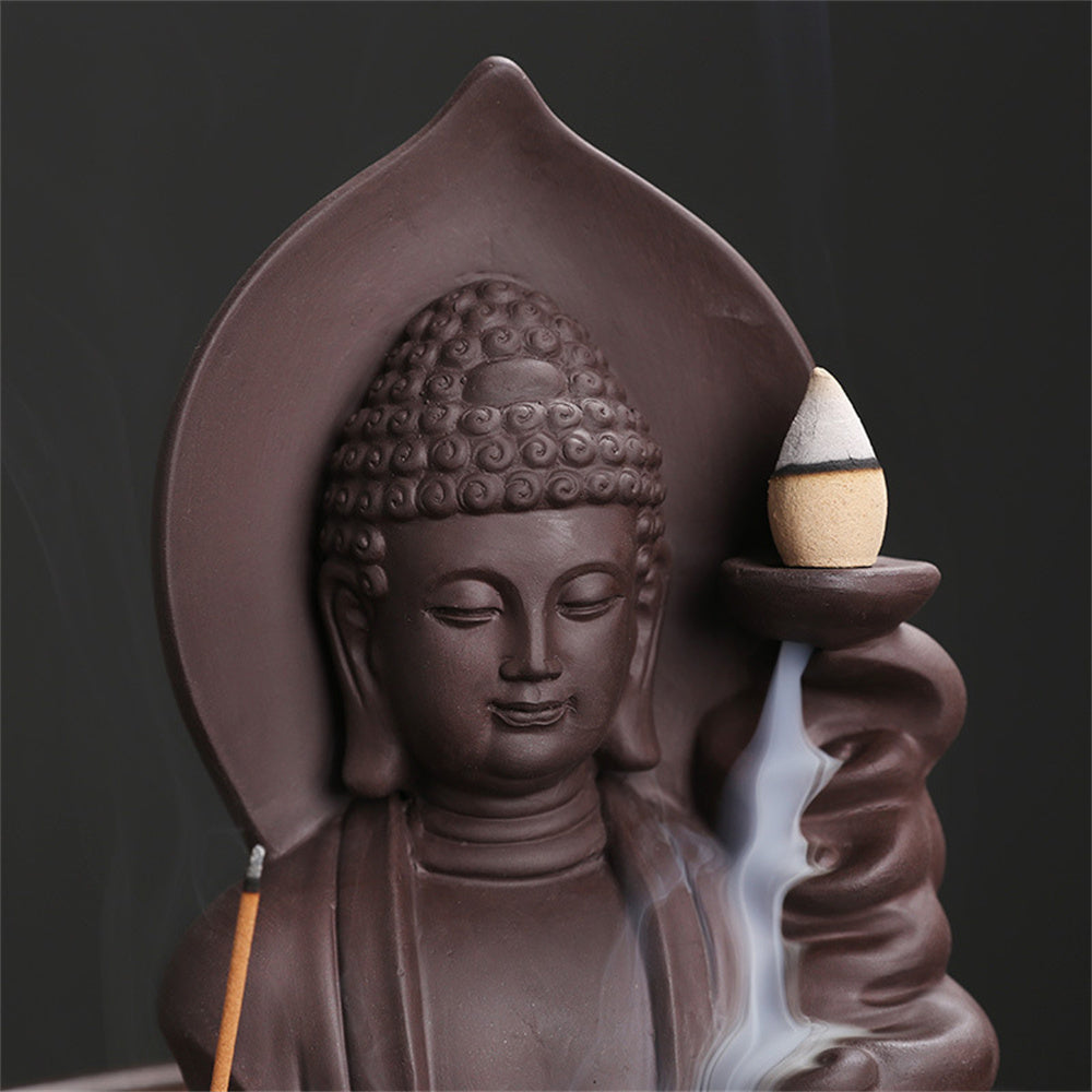 Auspicious Cloud Tathagata Buddha Backflow Incense Burner