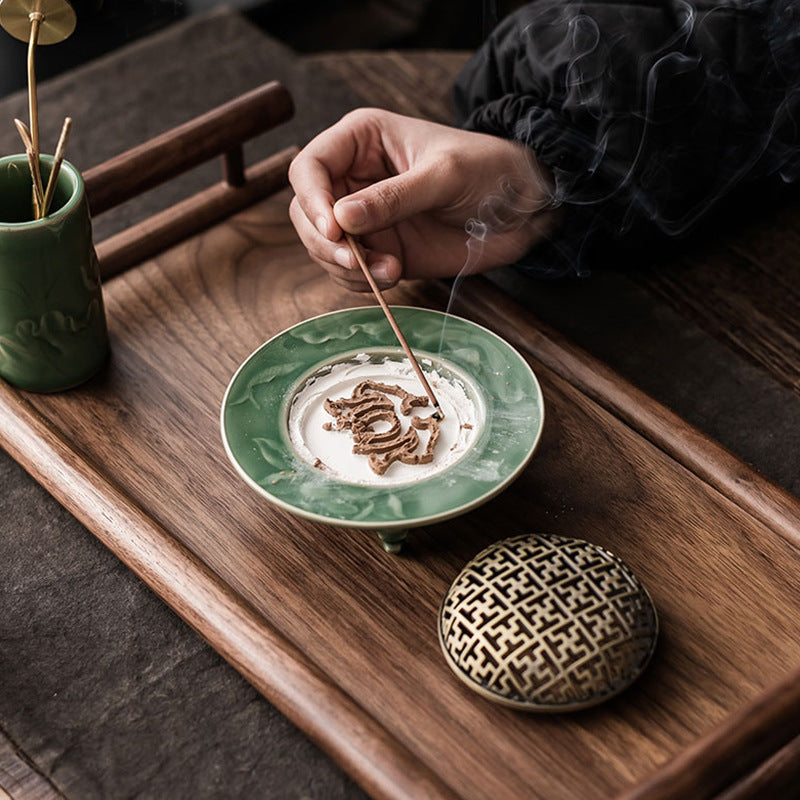 Yue Kiln Celadon Lotus Fragrant Seal Set