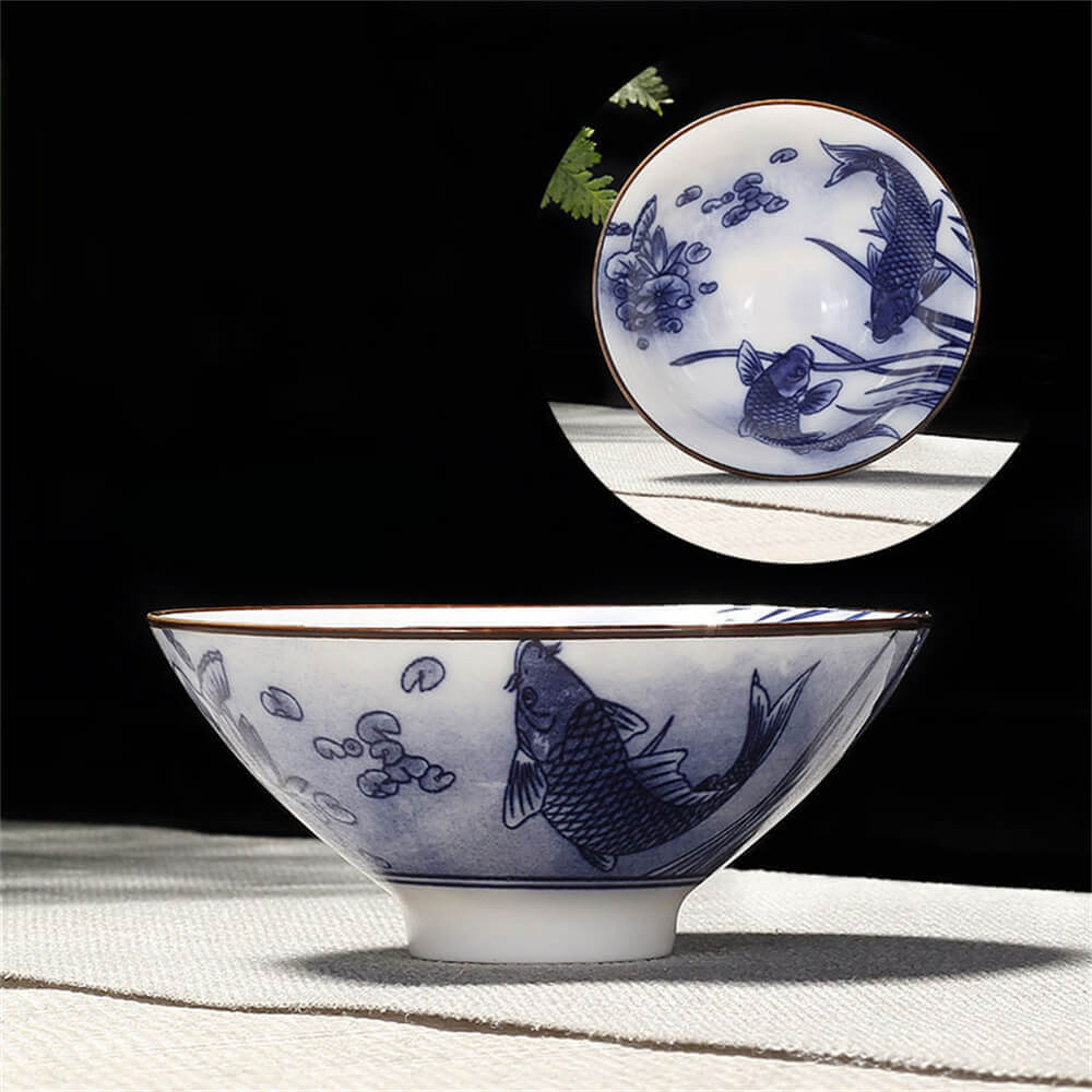 Hand-Painted Cone Teacup