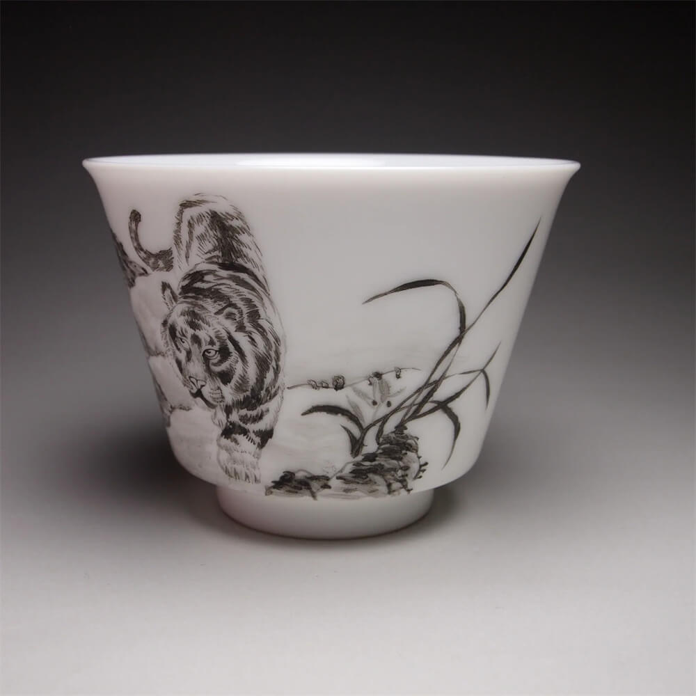 Fencai Tiger Tianbai Porcelain Teacup