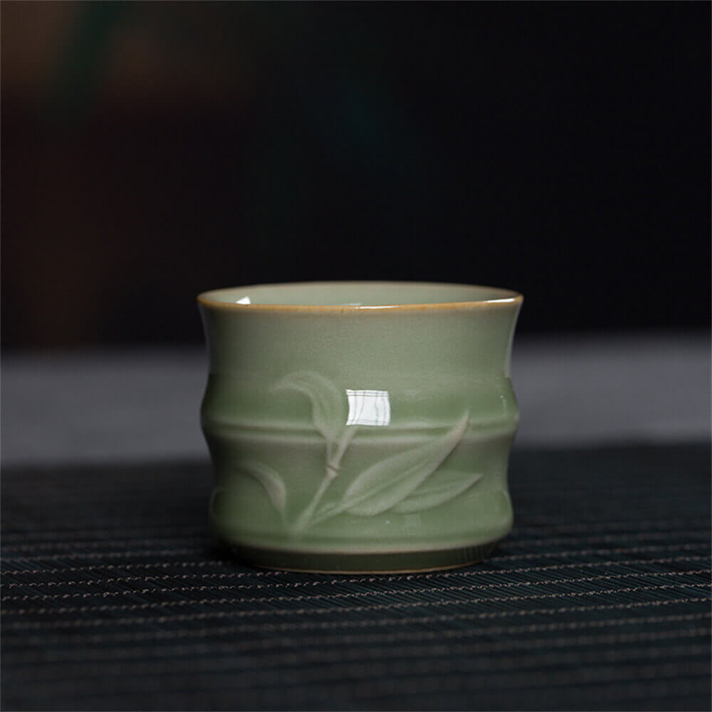 Longquan Celadon Bamboo Sample Tea Cup