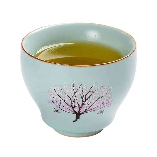 Thermochromic Ru kiln Cherry blossom cup