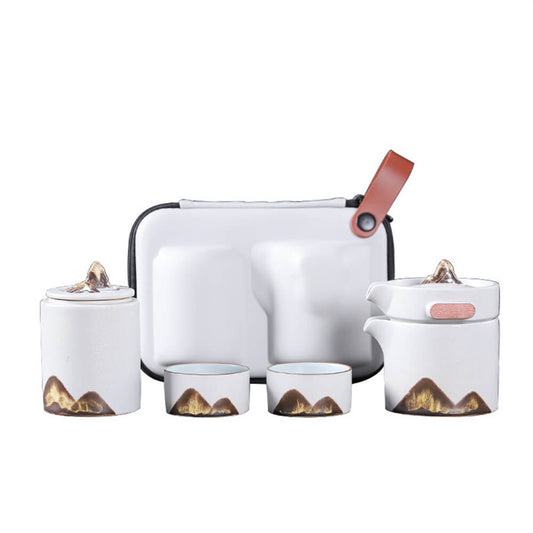 Overlapping remote mountain travel Kung fu tea set