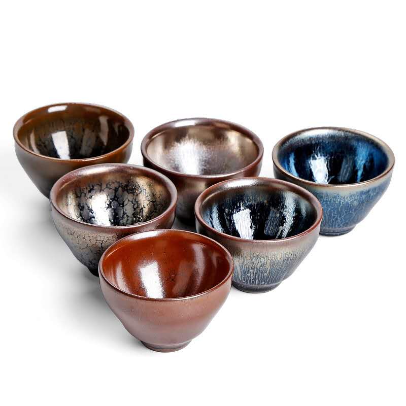 Six - Color Jian-Ware Teabowl Tea Cup Set