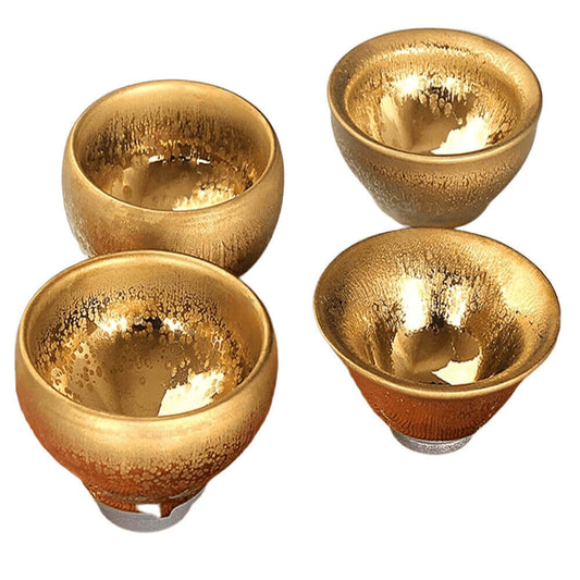 Gold Oil Drips iInto Single Cup