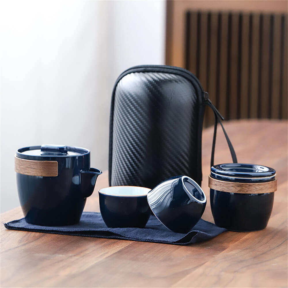 luxury travel tea set