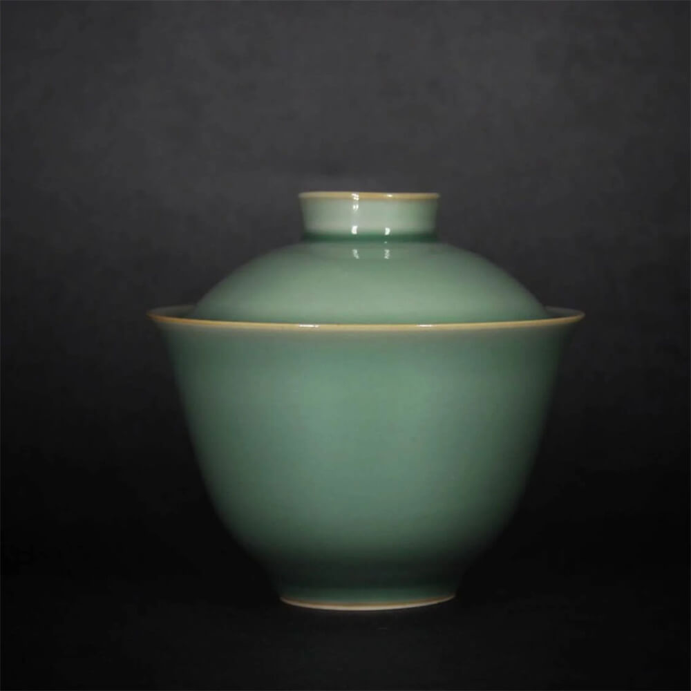 125ml Celadon Porcelain Gaiwan from Jingdezhen