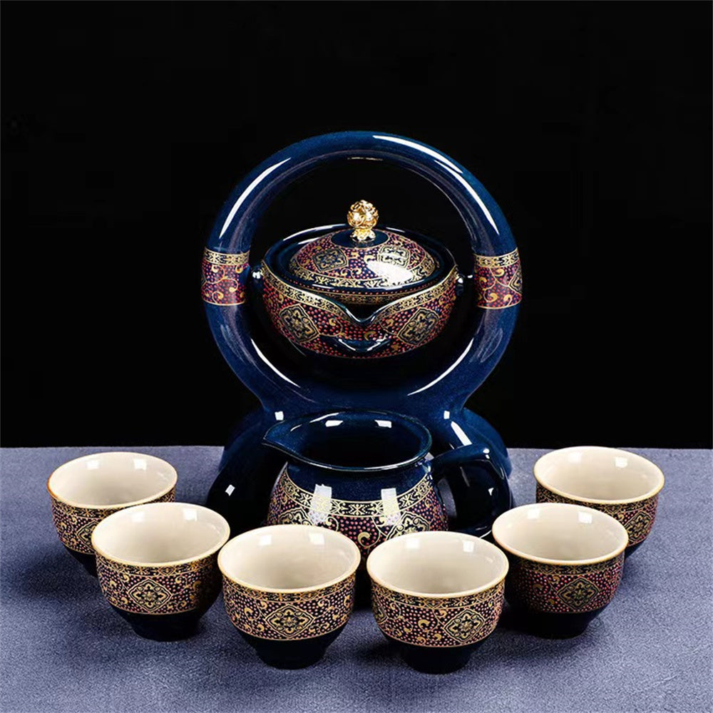 Wisteria Flower One Pot Six Cups Tea Set