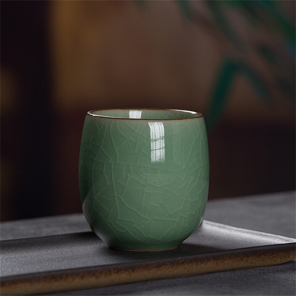 Sample Tea Cup of Longquan Celadon Elder Brother Kiln