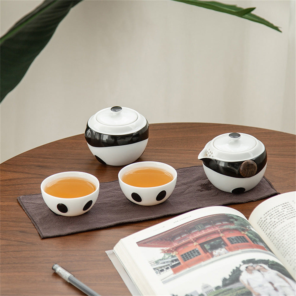 Adorable Panda Travel Tea Set