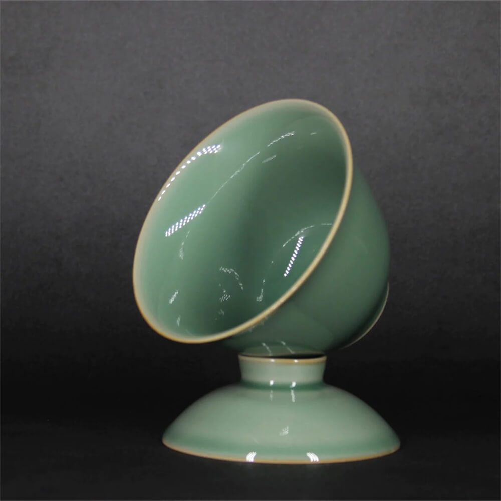 125ml Celadon Porcelain Gaiwan from Jingdezhen
