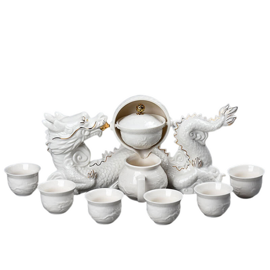 Chinese Dragon Semi-Automatic Tea Set