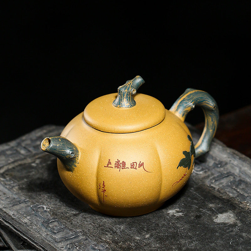 Golden Pumpkin Teapot