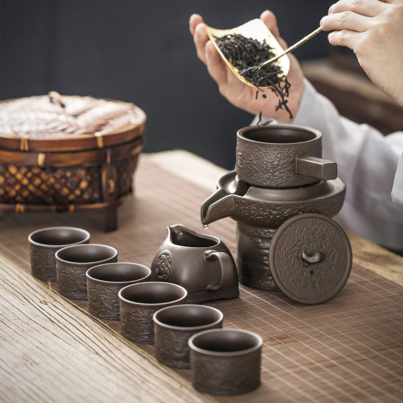 Kung Fu Tea Set Automatic Stone Grinding Kettle
