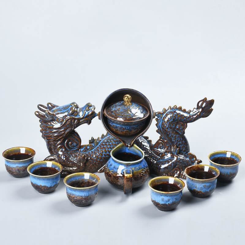 Chinese Dragon Semi-Automatic Tea Set