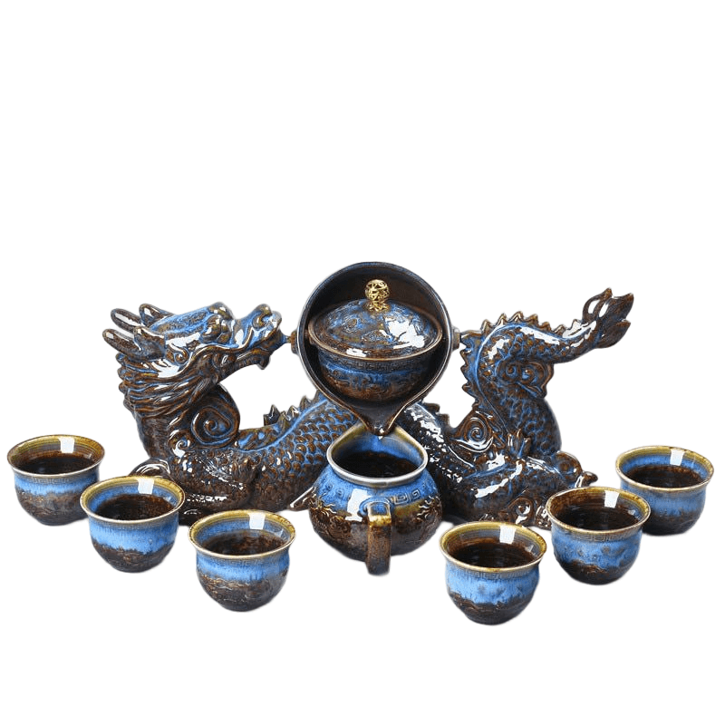 Chinese Dragon Semi-Automatic Tea Set
