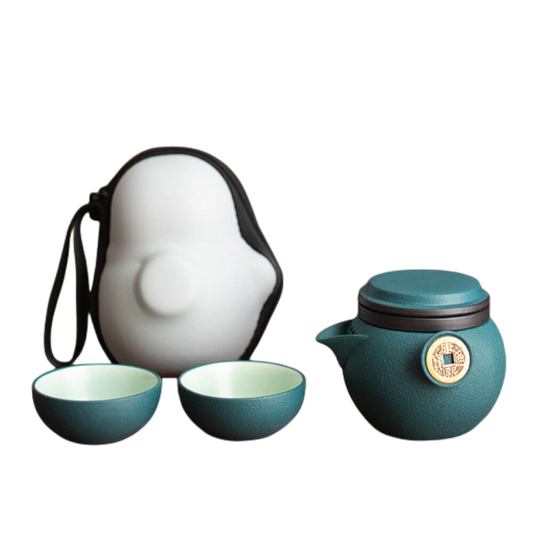 Penguin Treasure One Pot Of Two Cups Travel Tea Set