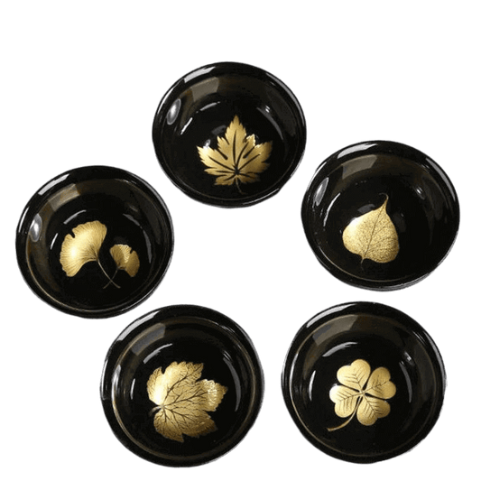 Golden leaf Traditional Kiln Change Ceramic Teacup
