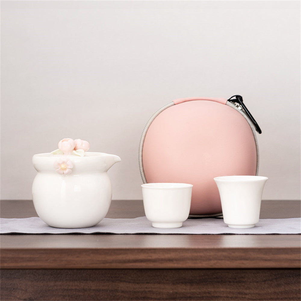 Peach Blossom Travel Tea Set