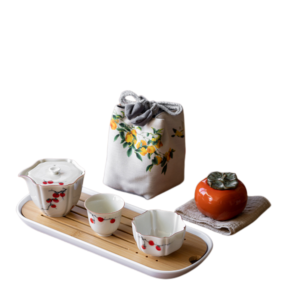 Joy Persimmon Travel Tea Set