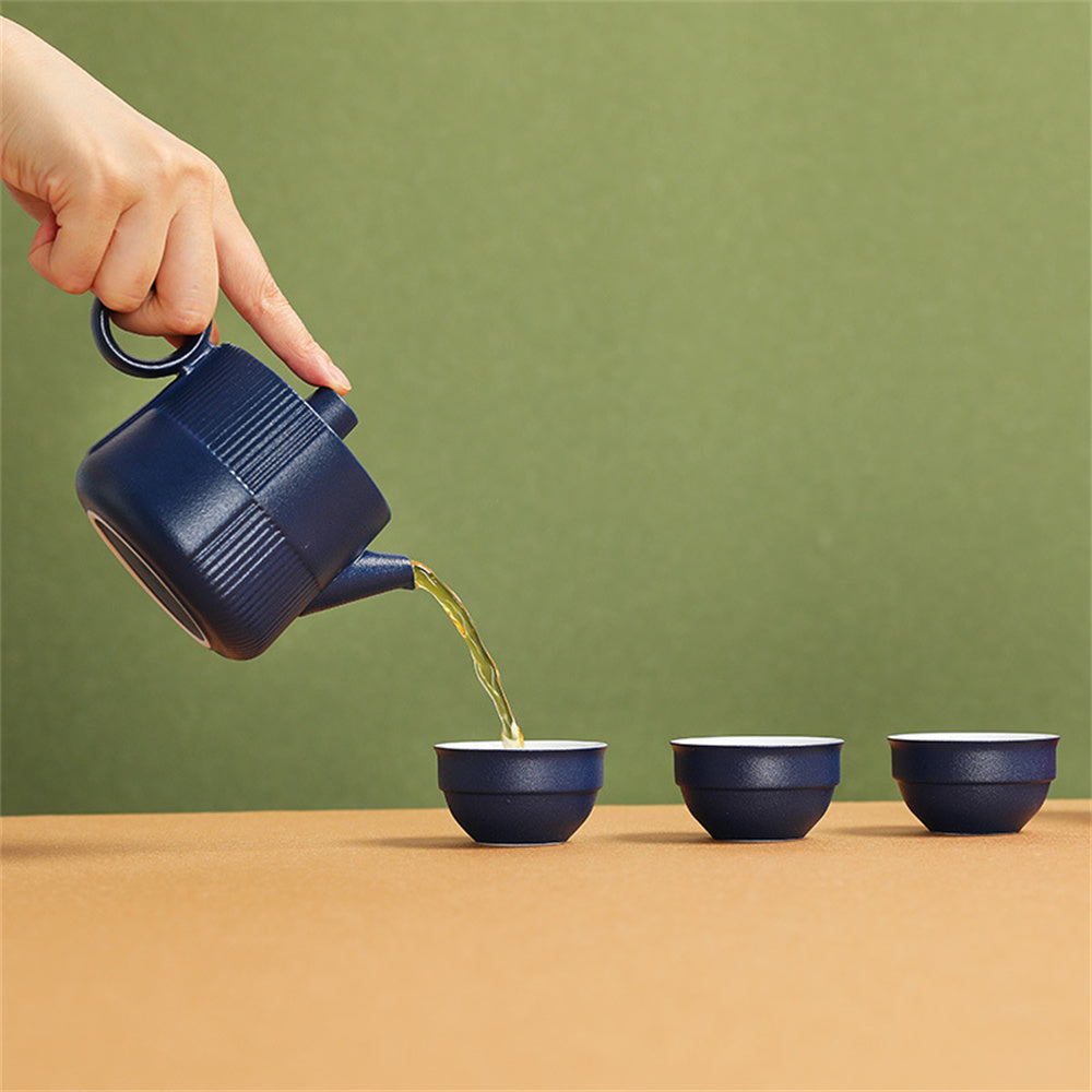 Blue Simple Travel Tea Set