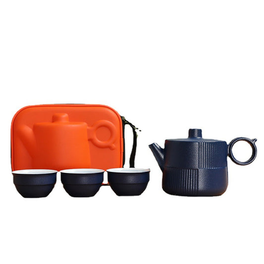 Blue Simple Travel Tea Set