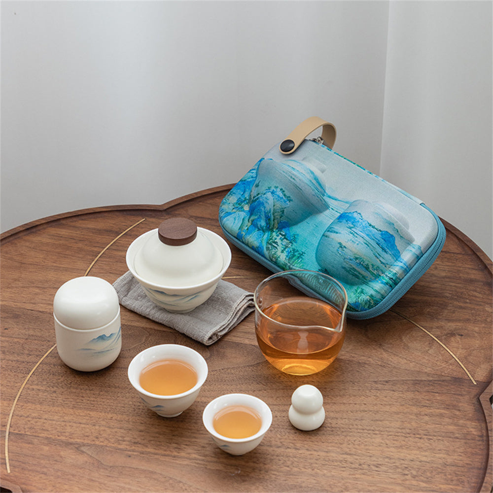 Great Rivers and Mountains Travel Tea Set
