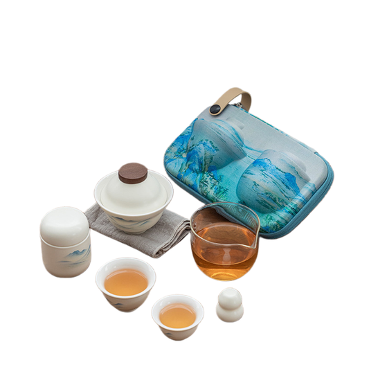 Great Rivers and Mountains Travel Tea Set