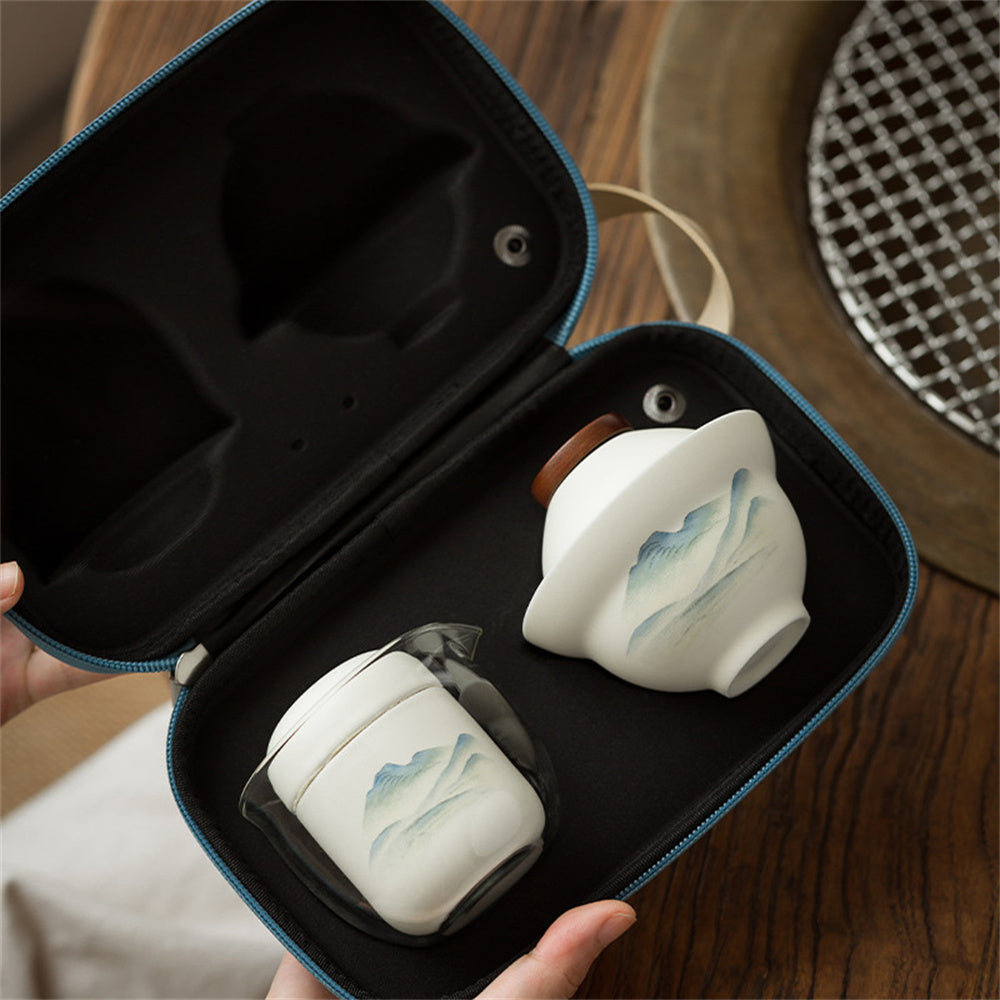 Great Rivers and Mountains Travel Tea Set