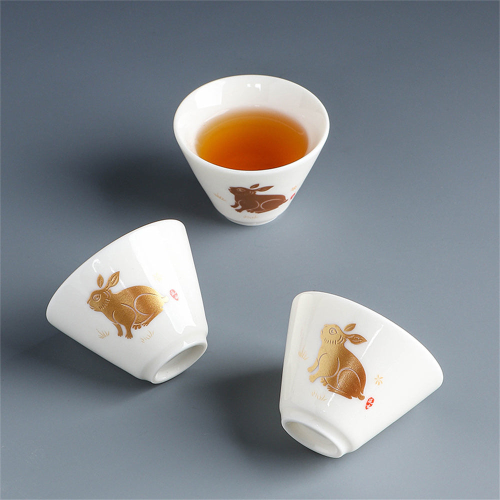 Jade Rabbit Auspicious Travel Tea Set