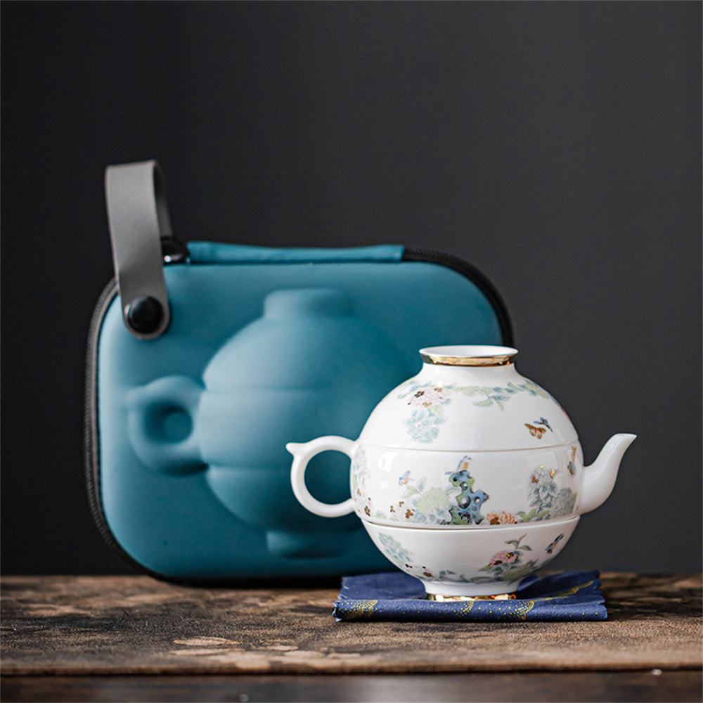 Hydrangea Travel Tea Set