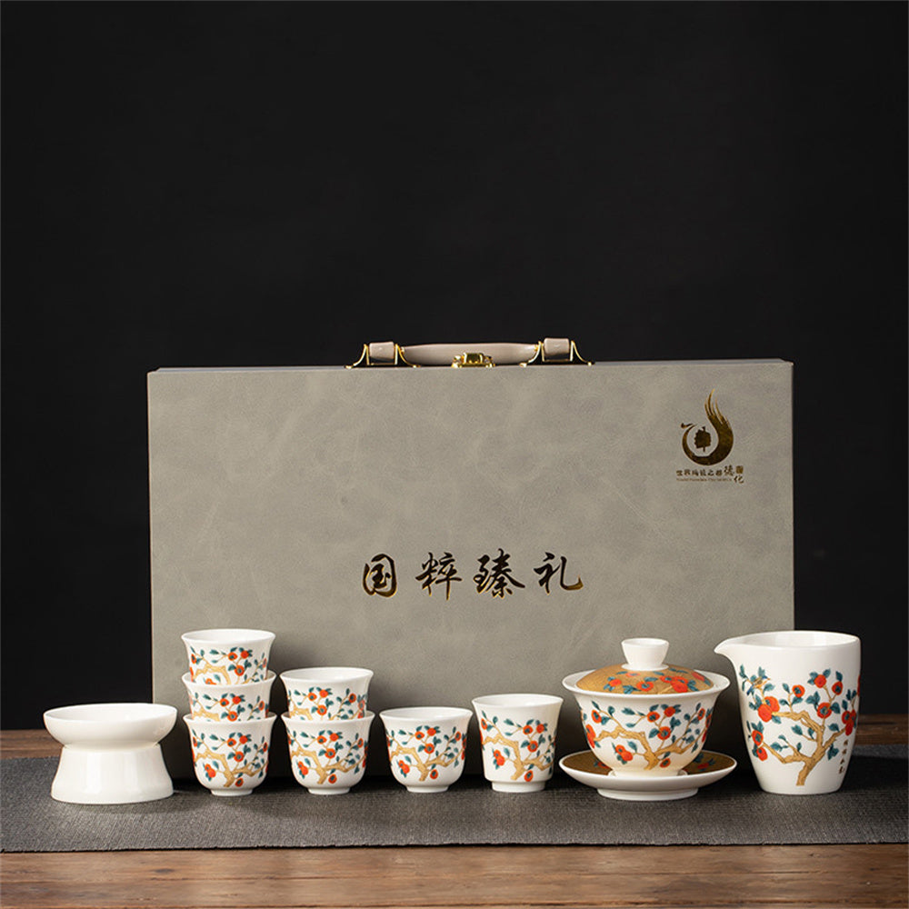 Splendid Persimmon Tea Set Gift Set