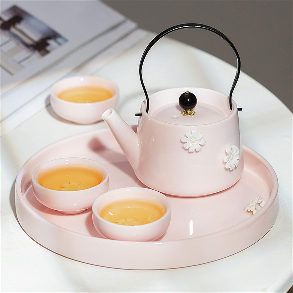 Pinched Handle Teapot Tea Set
