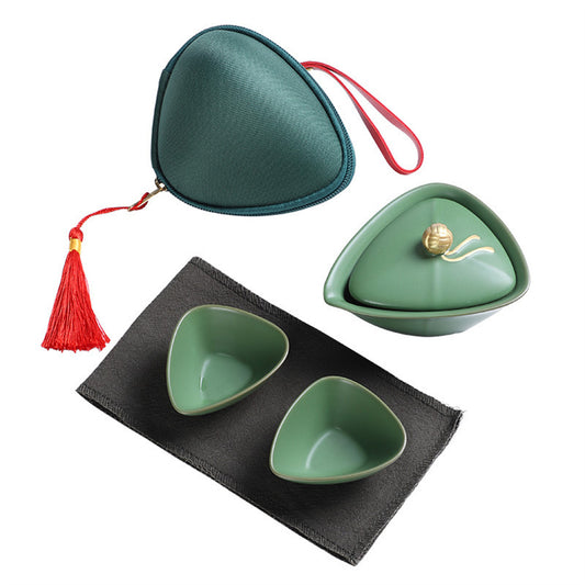 Dragon Boat Festival Zongzi Shaped Travel Tea Set