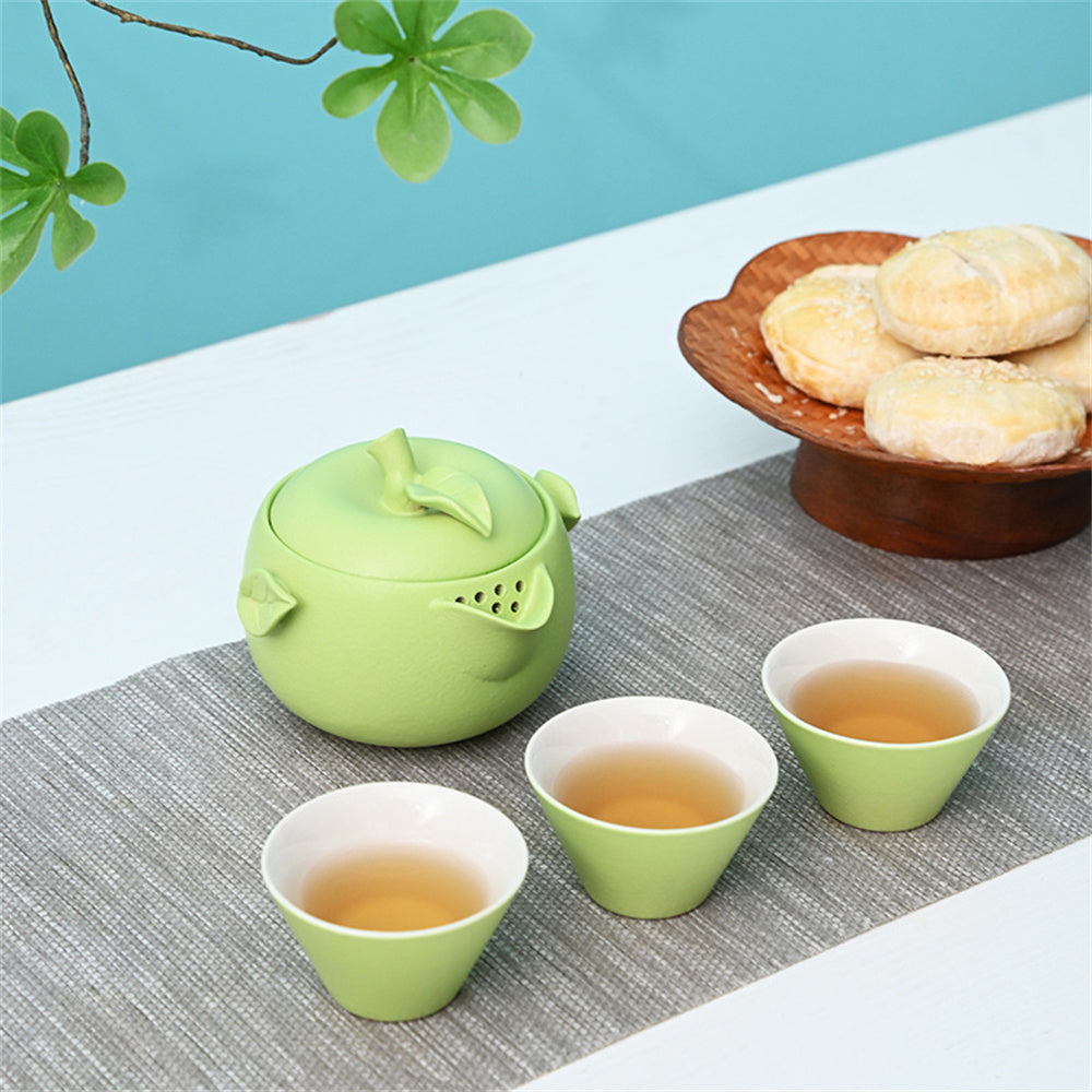 Safe Voyage Green Apple Travel Tea Set