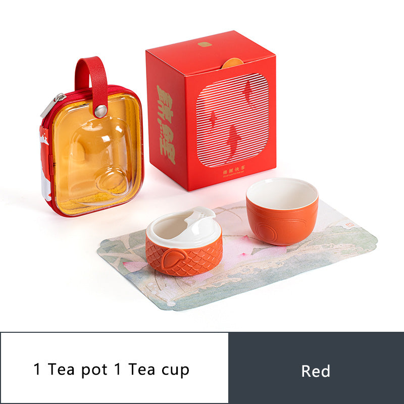 Koi Carp Solo Travel Tea Set