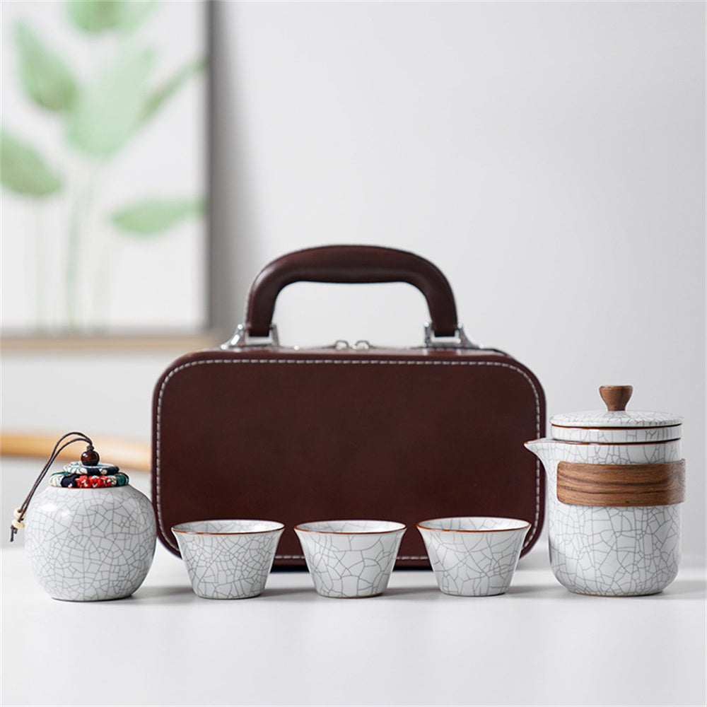 Ru Kiln Simple Home Travel Tea Set