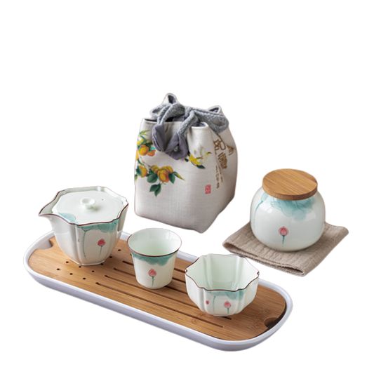 Lotus Hand Pot Travel Tea Set