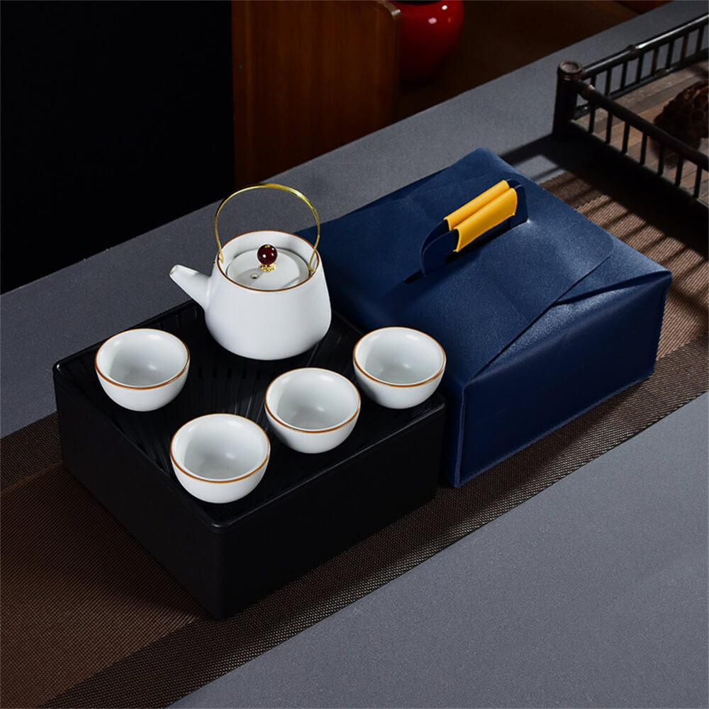 Ru kiln portable outdoor kung Fu tea set