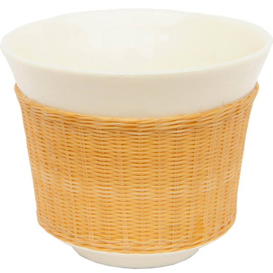 Bamboo white porcelain cup