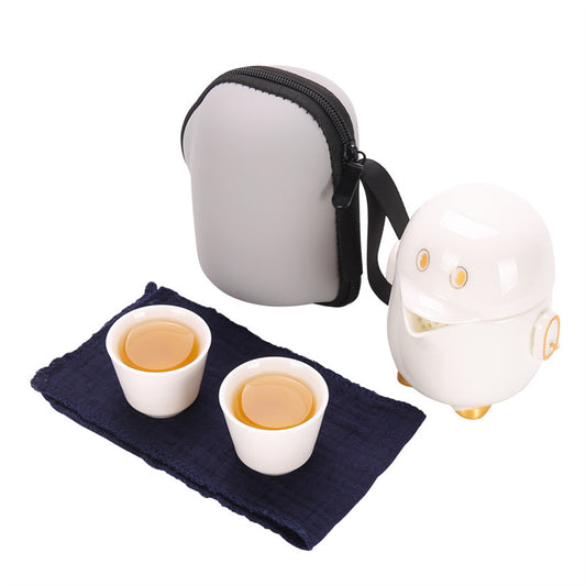 Cartoon Penguin Travel Tea Set